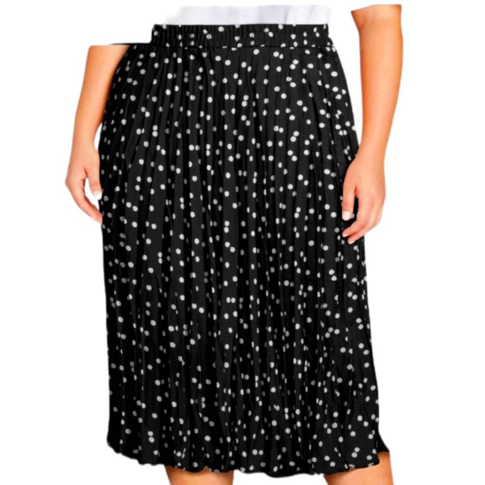 Polka Dot Midi Skirt